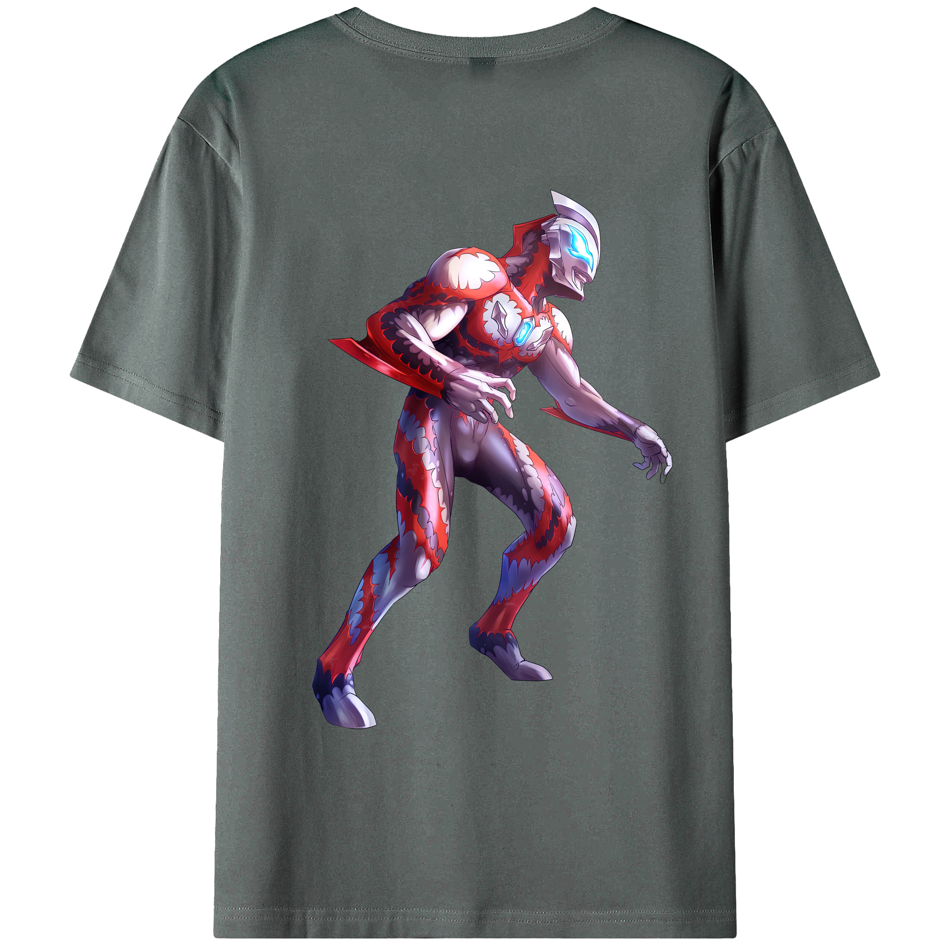 （画像用） ウルトラマン Ultraman 綿100％ メンズ半袖Tシャツ（バックプリント） 通気性